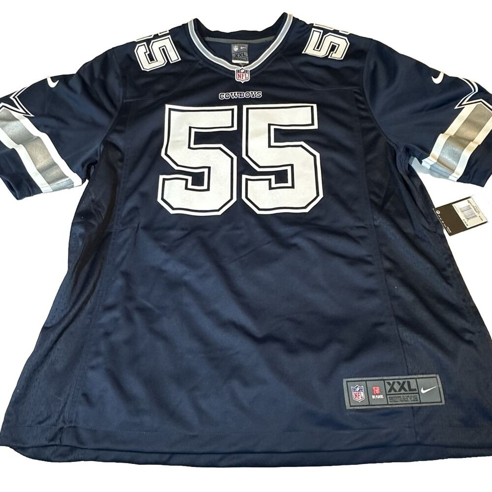 Leighton Vander Esch #55 Dallas Cowboys Nike Dark‎ Blue Football Jersey 2XL NEW